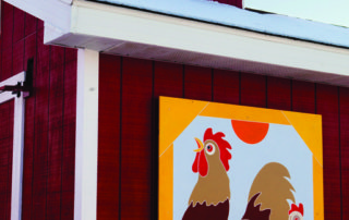 Rooster and Hen Barn Quilt