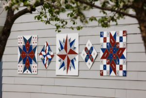 Five Patterned Barn Quilts
