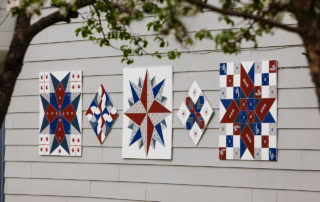 Five Patterned Barn Quilts