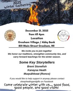 Village of Gresham Winter Gathering - Sunday, Dec 21, 9 am to 4pm at 801 Main Street in Gresham