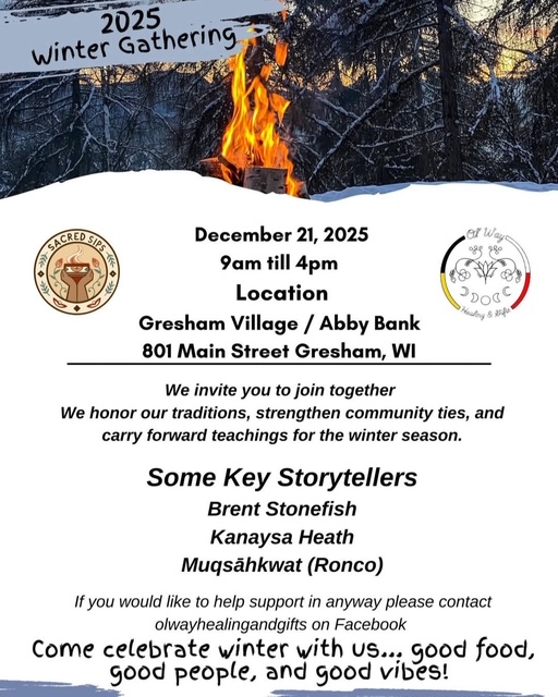Village of Gresham Winter Gathering - Sunday, Dec 21, 9 am to 4pm at 801 Main Street in Gresham